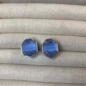 Kendra Scott blue stone studs in silver
